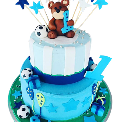 "Designer Fondant Cake -2Kgs  (Bakes and Cakes) - Click here to View more details about this Product